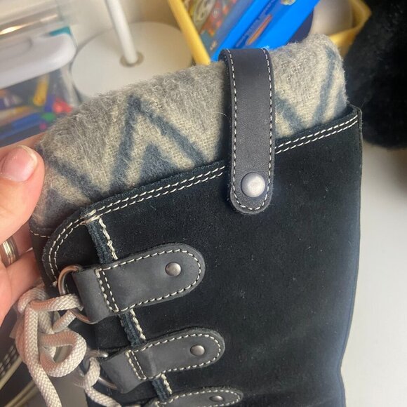 Sorel Size 7 Joan Of Arctic Knit II Rain Snow Waterproof Winter Boots Black - Picture 9 of 10